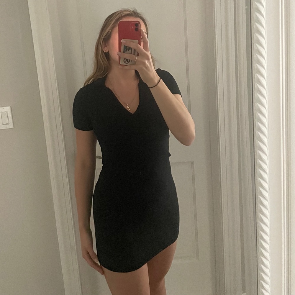 Colored black mini dress from Zara